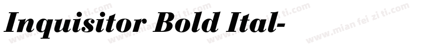 Inquisitor Bold Ital字体转换